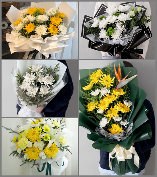 山东青岛胶州市胶莱镇小高张家村白事花束代送